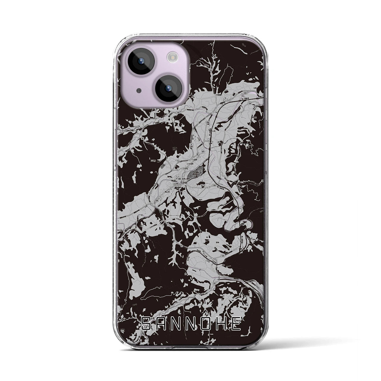 【三戸(青森県)】地図柄iPhoneケース(クリアタイプ)