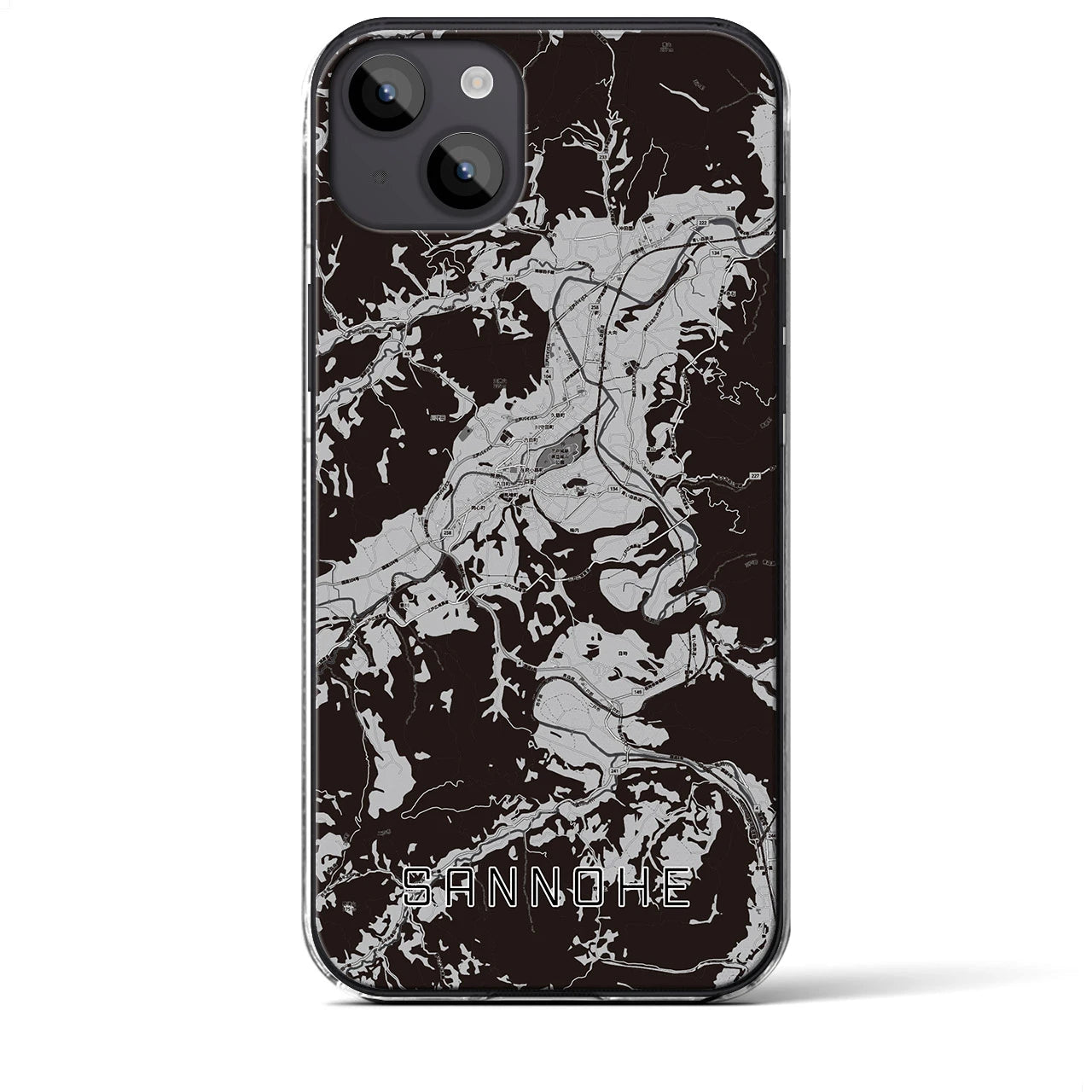 【三戸(青森県)】地図柄iPhoneケース(クリアタイプ)