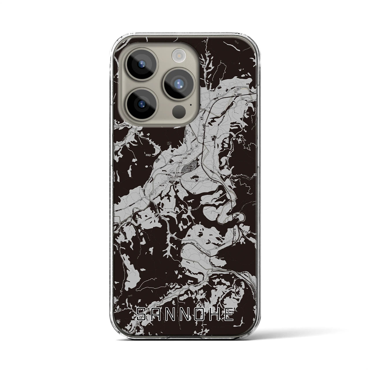 【三戸(青森県)】地図柄iPhoneケース(クリアタイプ)