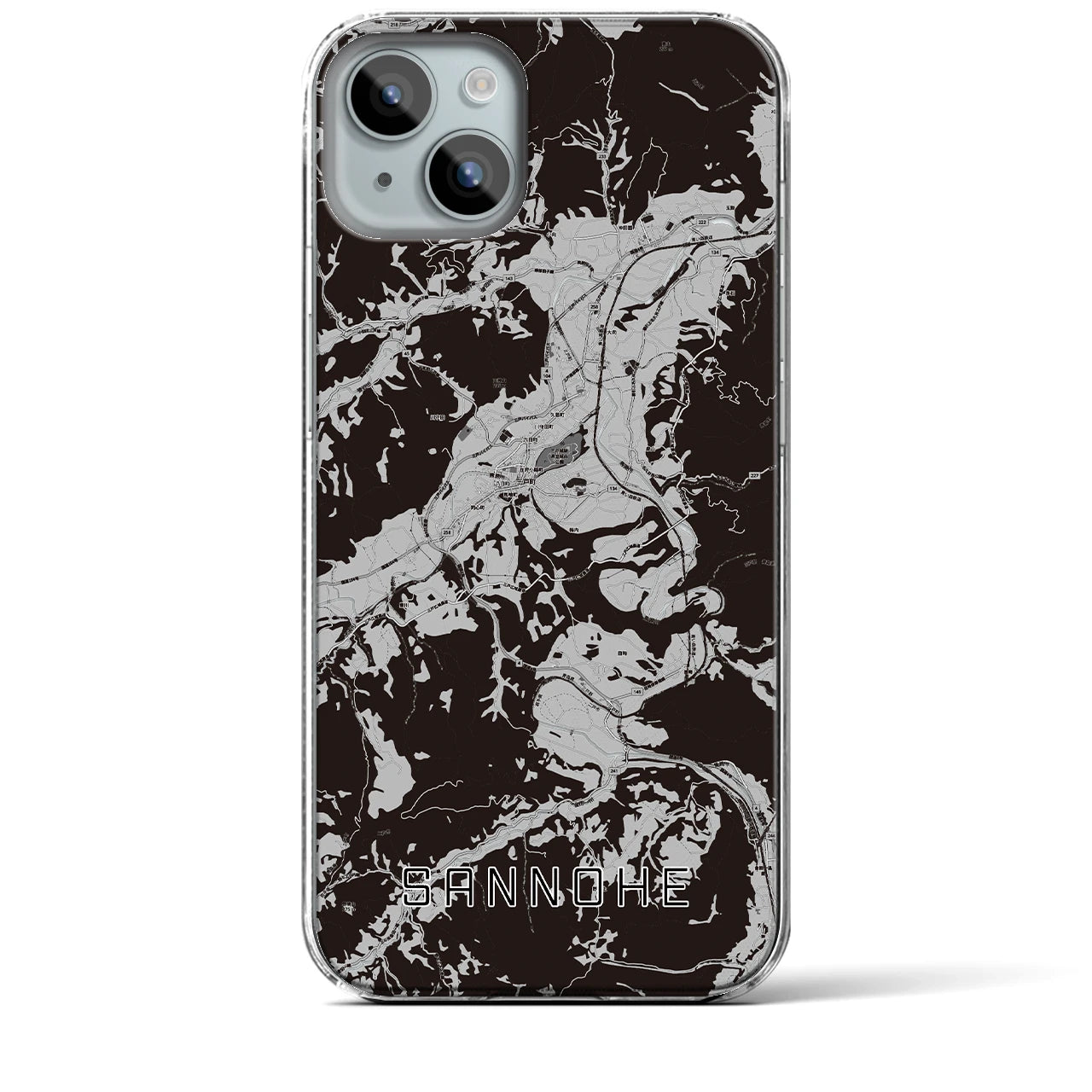 【三戸(青森県)】地図柄iPhoneケース(クリアタイプ)