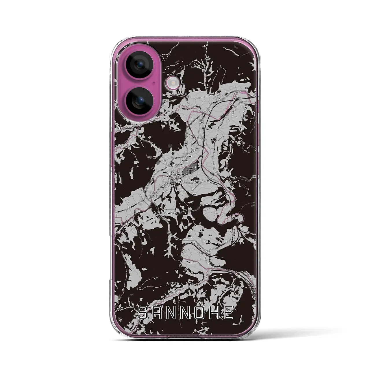 【三戸(青森県)】地図柄iPhoneケース(クリアタイプ)