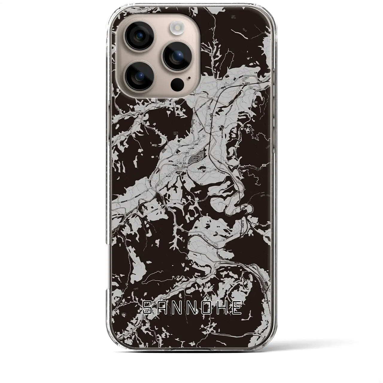 【三戸(青森県)】地図柄iPhoneケース(クリアタイプ)