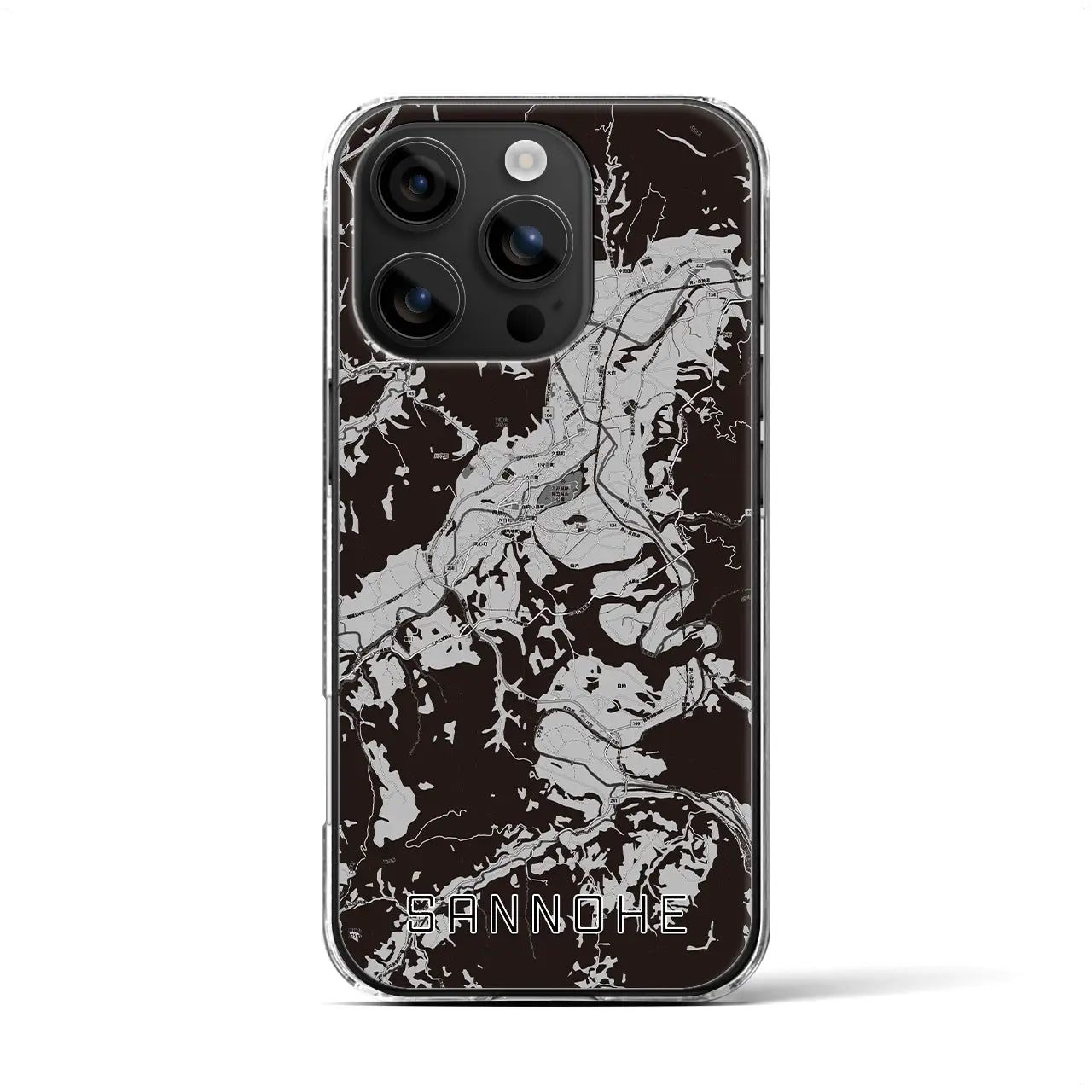 【三戸(青森県)】地図柄iPhoneケース(クリアタイプ)