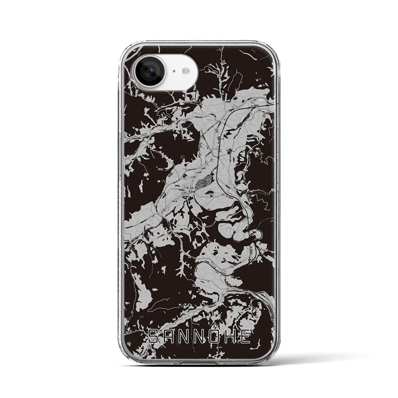 【三戸(青森県)】地図柄iPhoneケース(クリアタイプ)