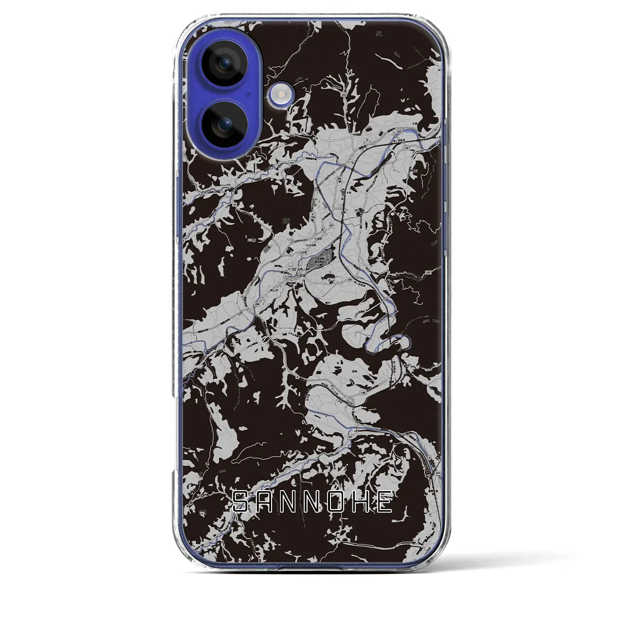 【三戸(青森県)】地図柄iPhoneケース(クリアタイプ)