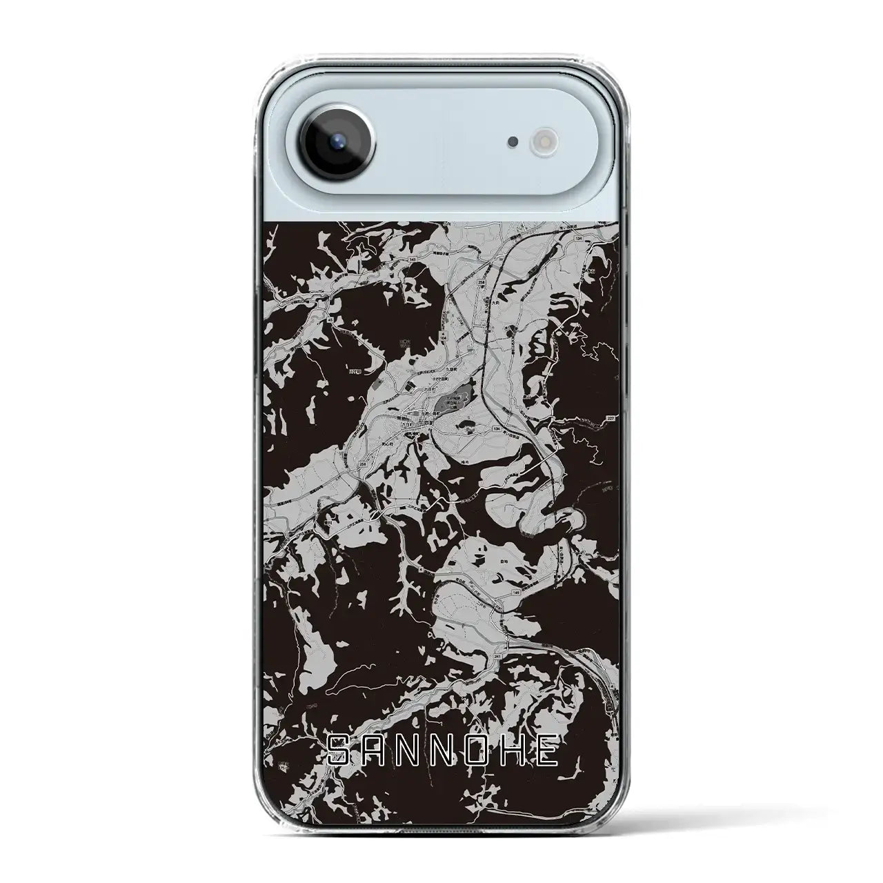 【三戸(青森県)】地図柄iPhoneケース(クリアタイプ)