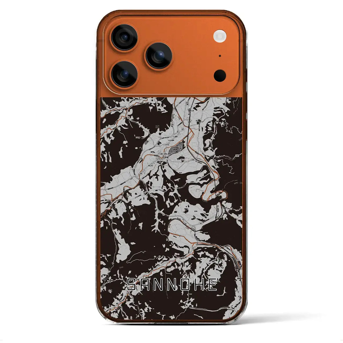 【三戸(青森県)】地図柄iPhoneケース(クリアタイプ)