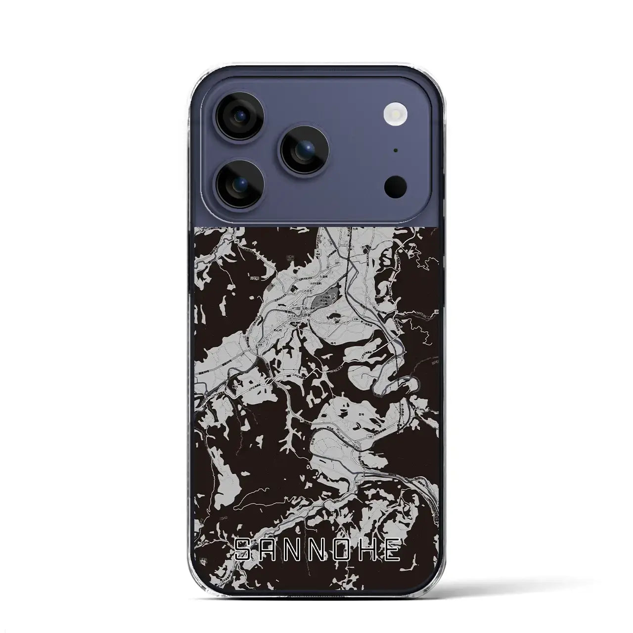 【三戸(青森県)】地図柄iPhoneケース(クリアタイプ)