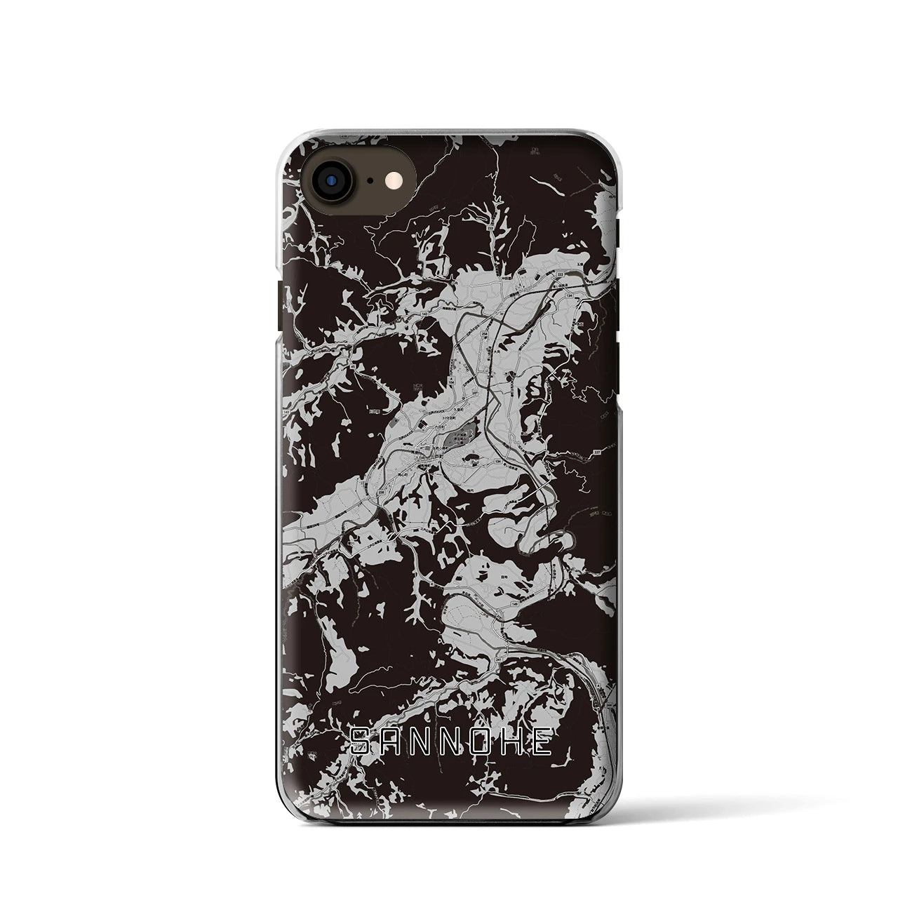 【三戸(青森県)】地図柄iPhoneケース(クリアタイプ)