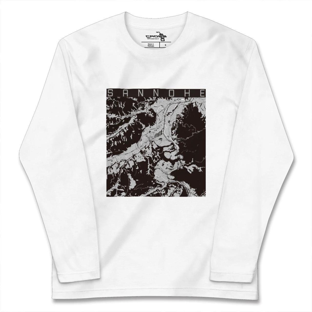 【三戸(青森県)】地図柄ロングスリーブTシャツ
