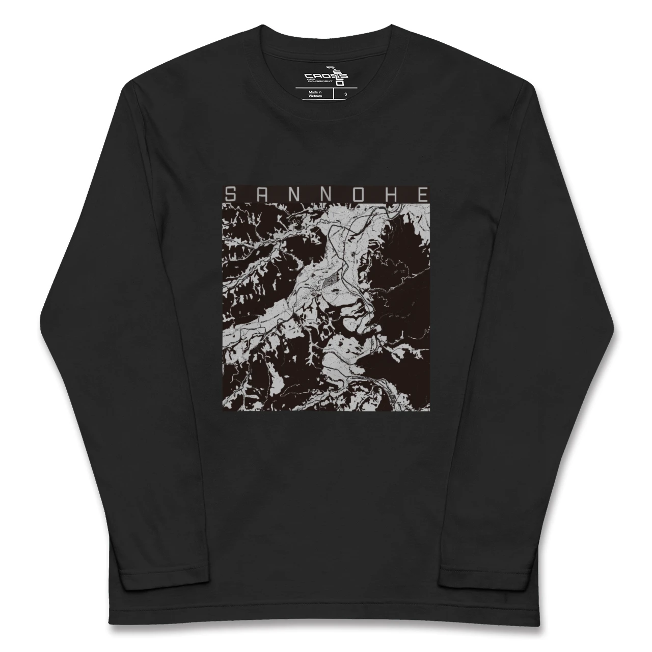 【三戸(青森県)】地図柄ロングスリーブTシャツ