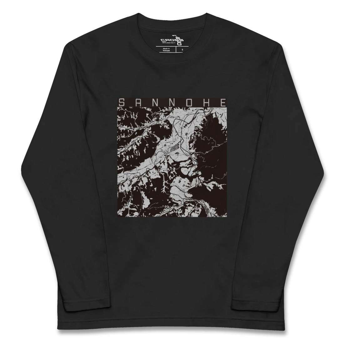 【三戸(青森県)】地図柄ロングスリーブTシャツ