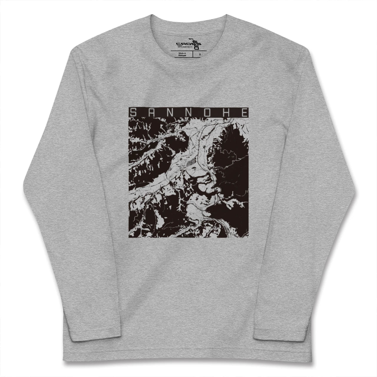 【三戸(青森県)】地図柄ロングスリーブTシャツ