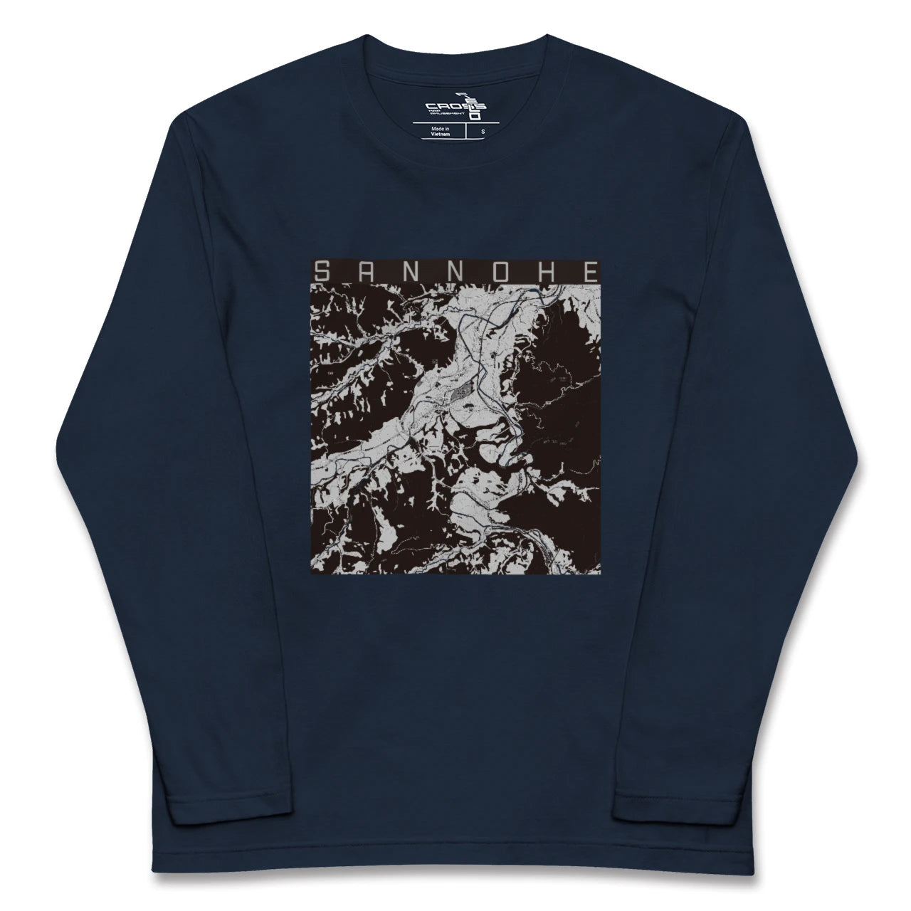 【三戸(青森県)】地図柄ロングスリーブTシャツ