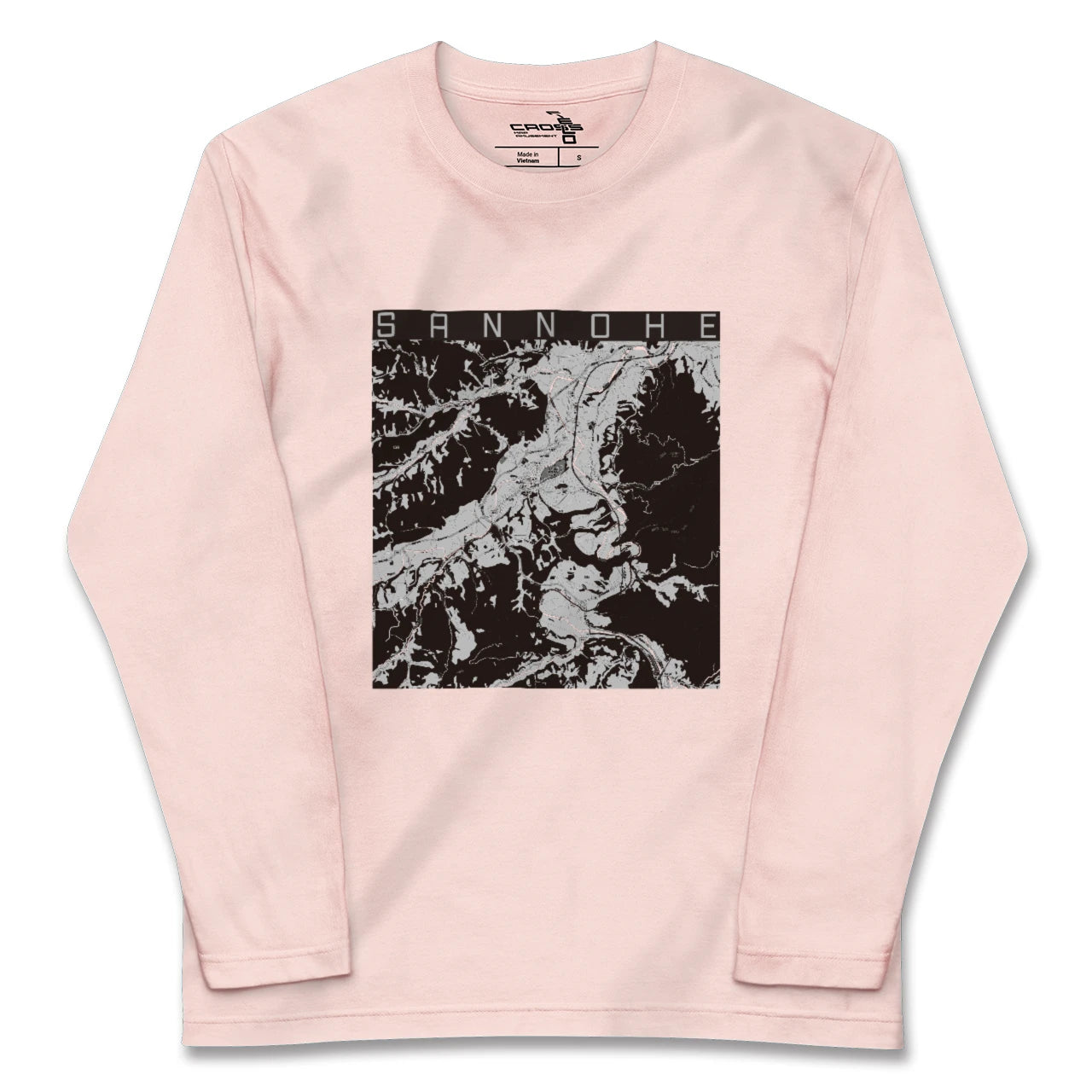 【三戸(青森県)】地図柄ロングスリーブTシャツ