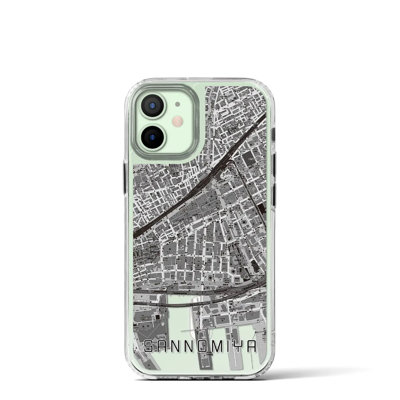 【三宮2(兵庫県)】地図柄iPhoneケース(MagSafeタイプ)