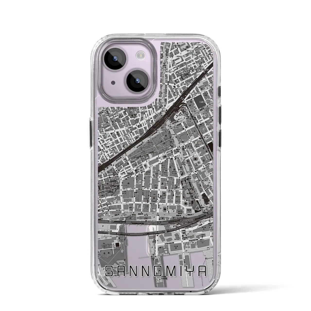 【三宮2(兵庫県)】地図柄iPhoneケース(MagSafeタイプ)