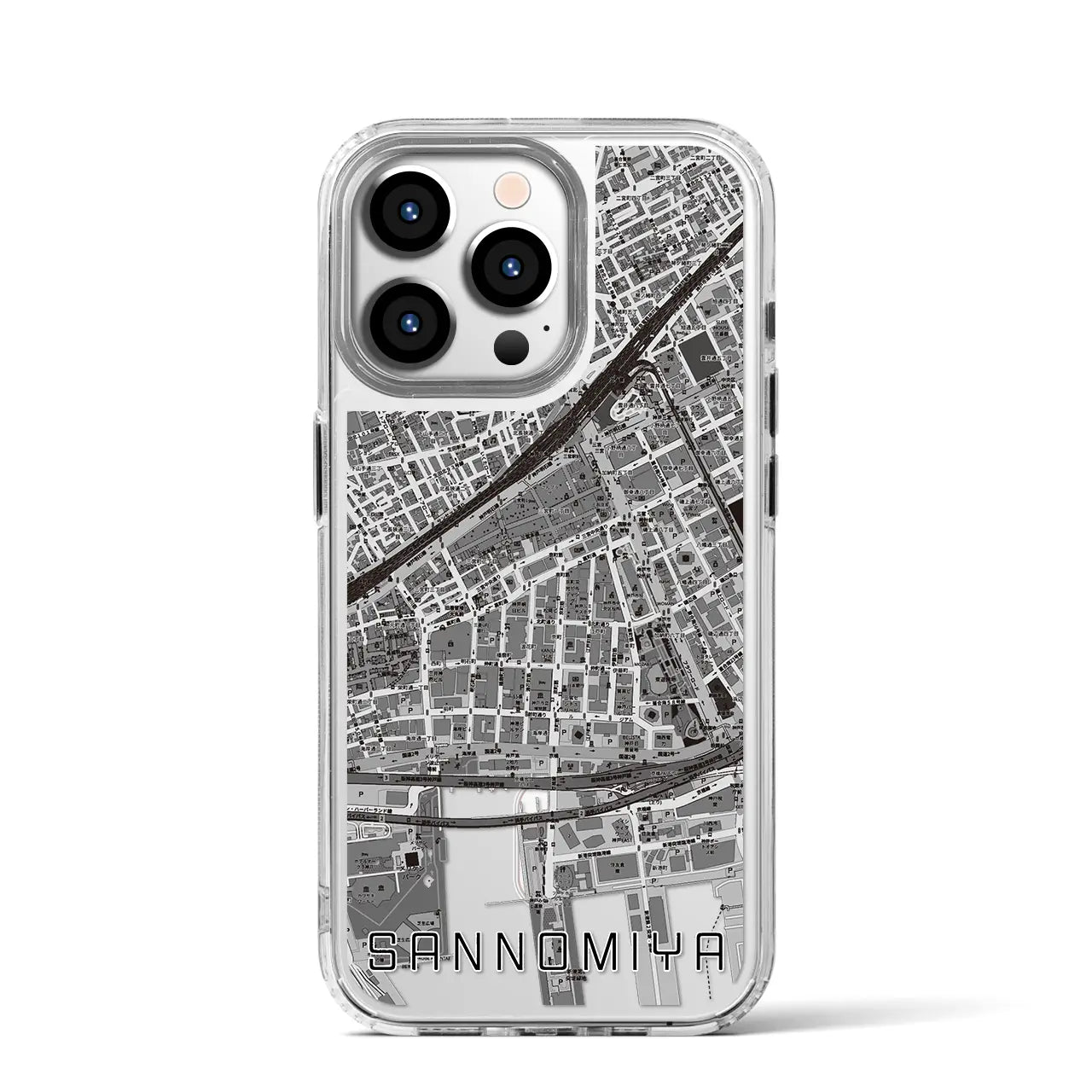 【三宮2(兵庫県)】地図柄iPhoneケース(MagSafeタイプ)