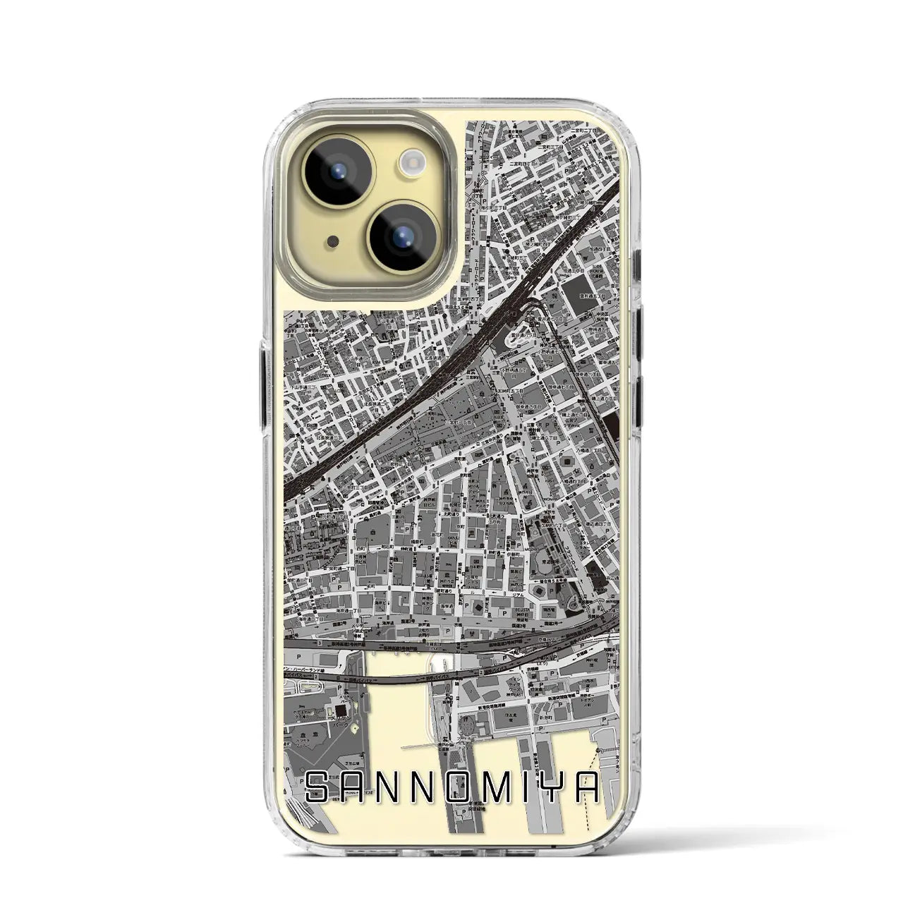 【三宮2(兵庫県)】地図柄iPhoneケース(MagSafeタイプ)