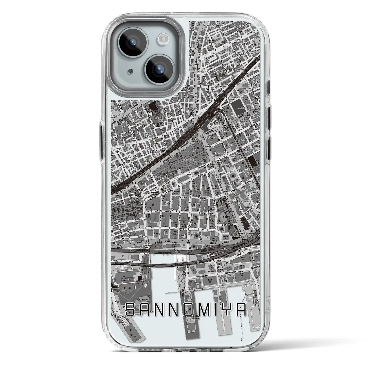 【三宮2(兵庫県)】地図柄iPhoneケース(MagSafeタイプ)