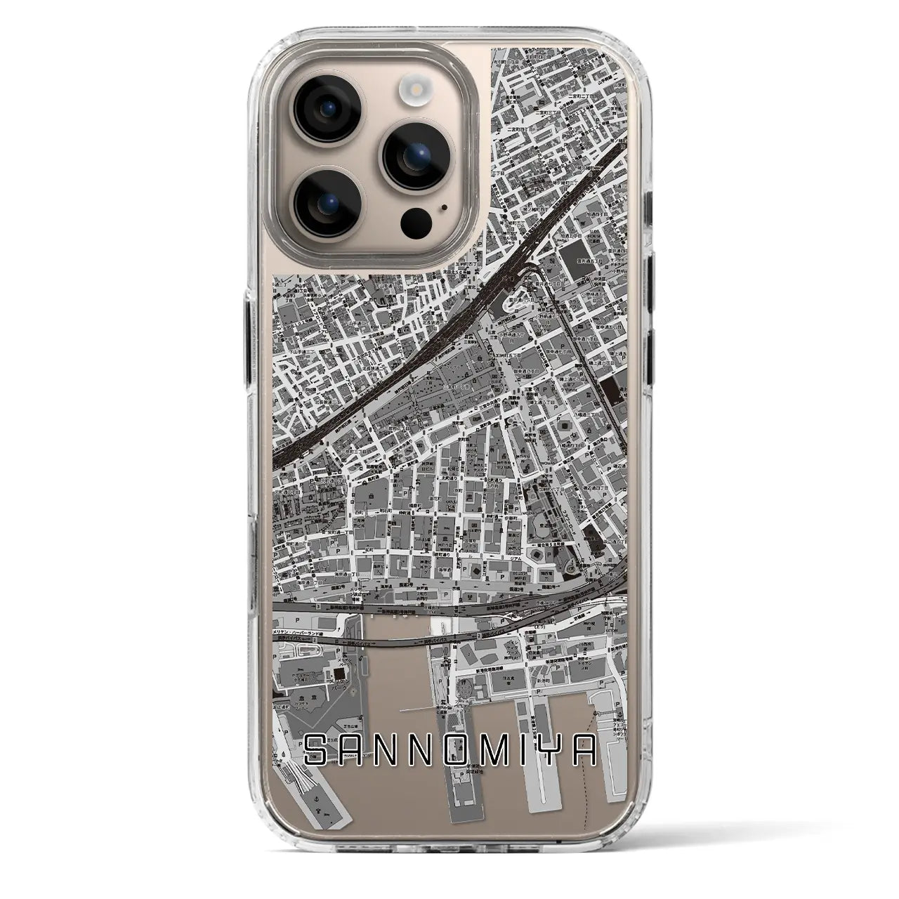 【三宮2(兵庫県)】地図柄iPhoneケース(MagSafeタイプ)