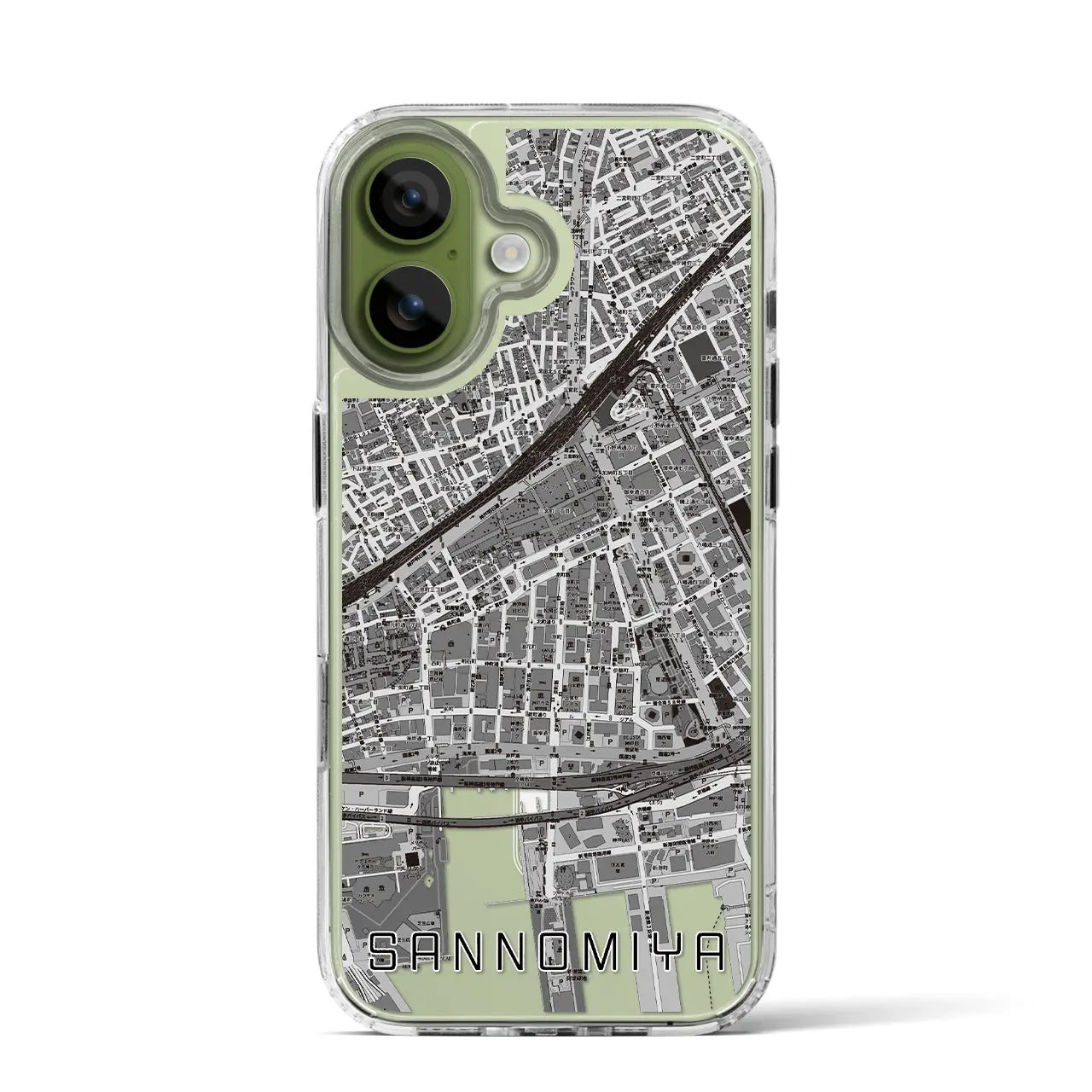 【三宮2(兵庫県)】地図柄iPhoneケース(MagSafeタイプ)