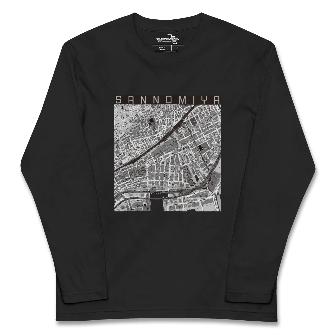 【三宮2(兵庫県)】地図柄ロングスリーブTシャツ