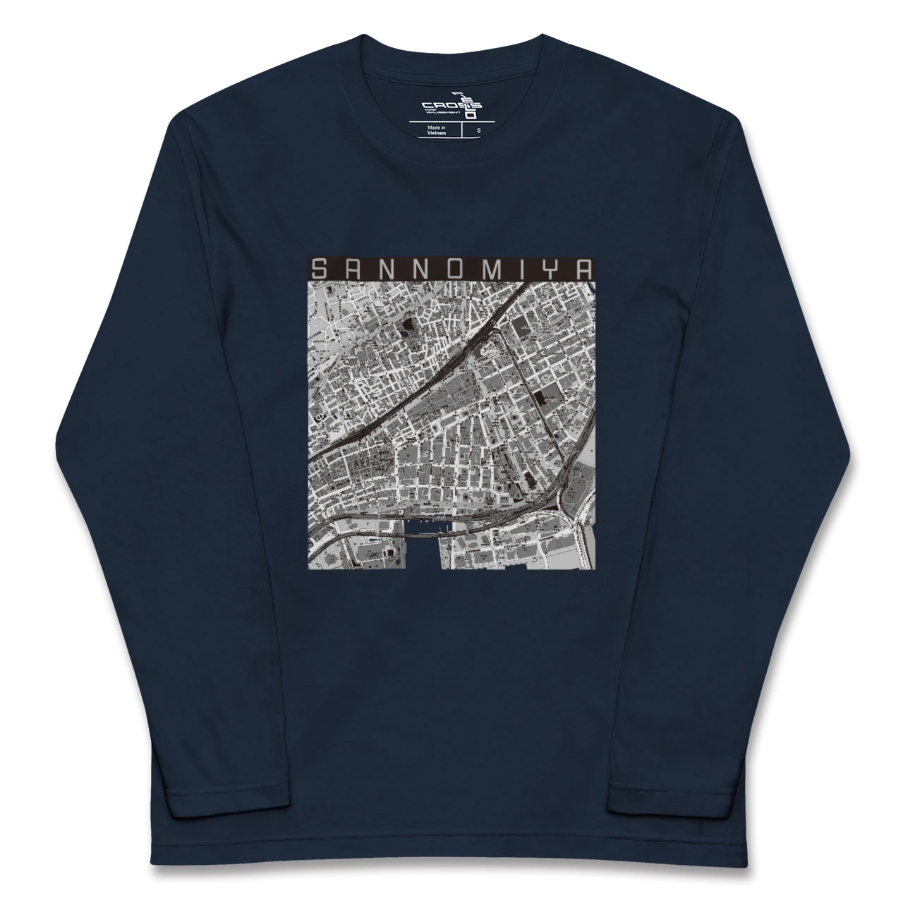 【三宮2(兵庫県)】地図柄ロングスリーブTシャツ