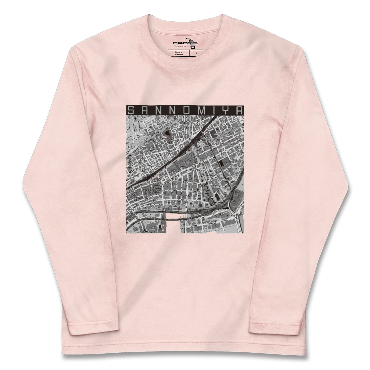 【三宮2(兵庫県)】地図柄ロングスリーブTシャツ