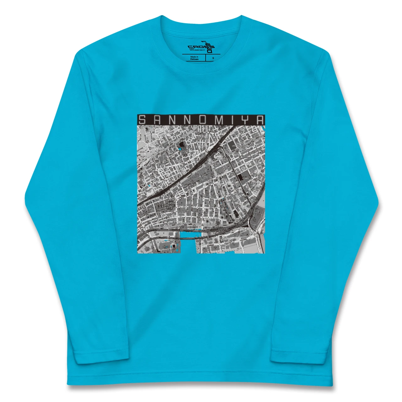 【三宮(兵庫県)】地図柄ロングスリーブTシャツ
