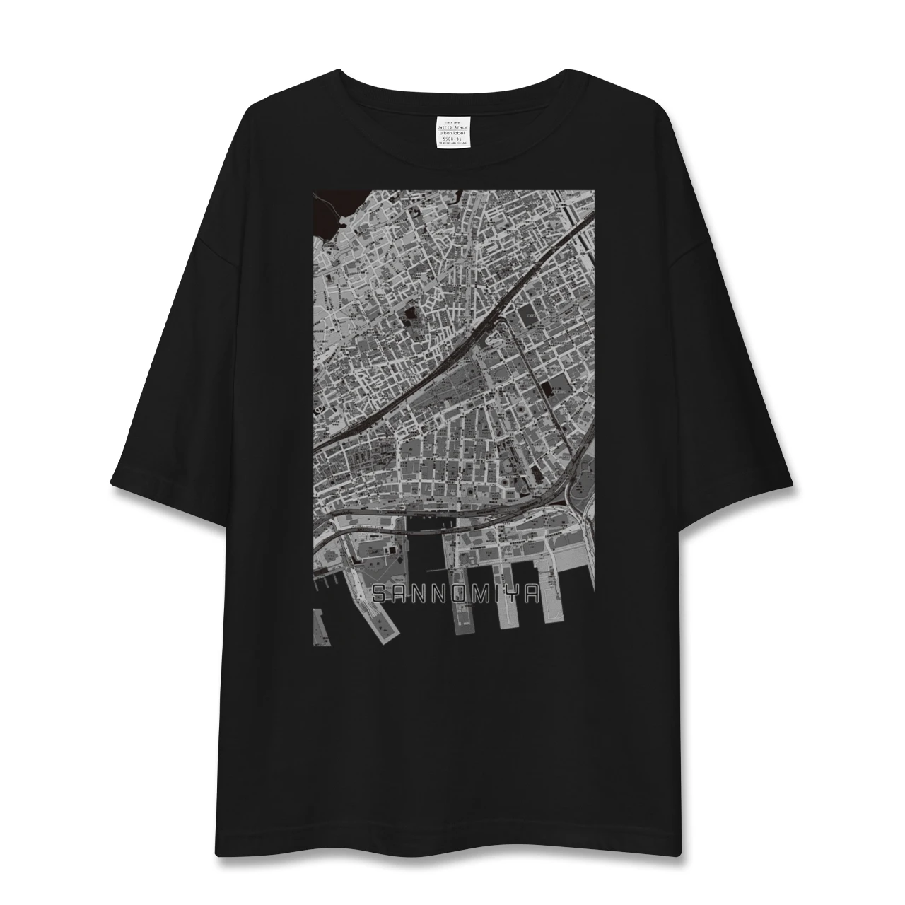 【三宮(兵庫県)】地図柄ビッグシルエットTシャツ
