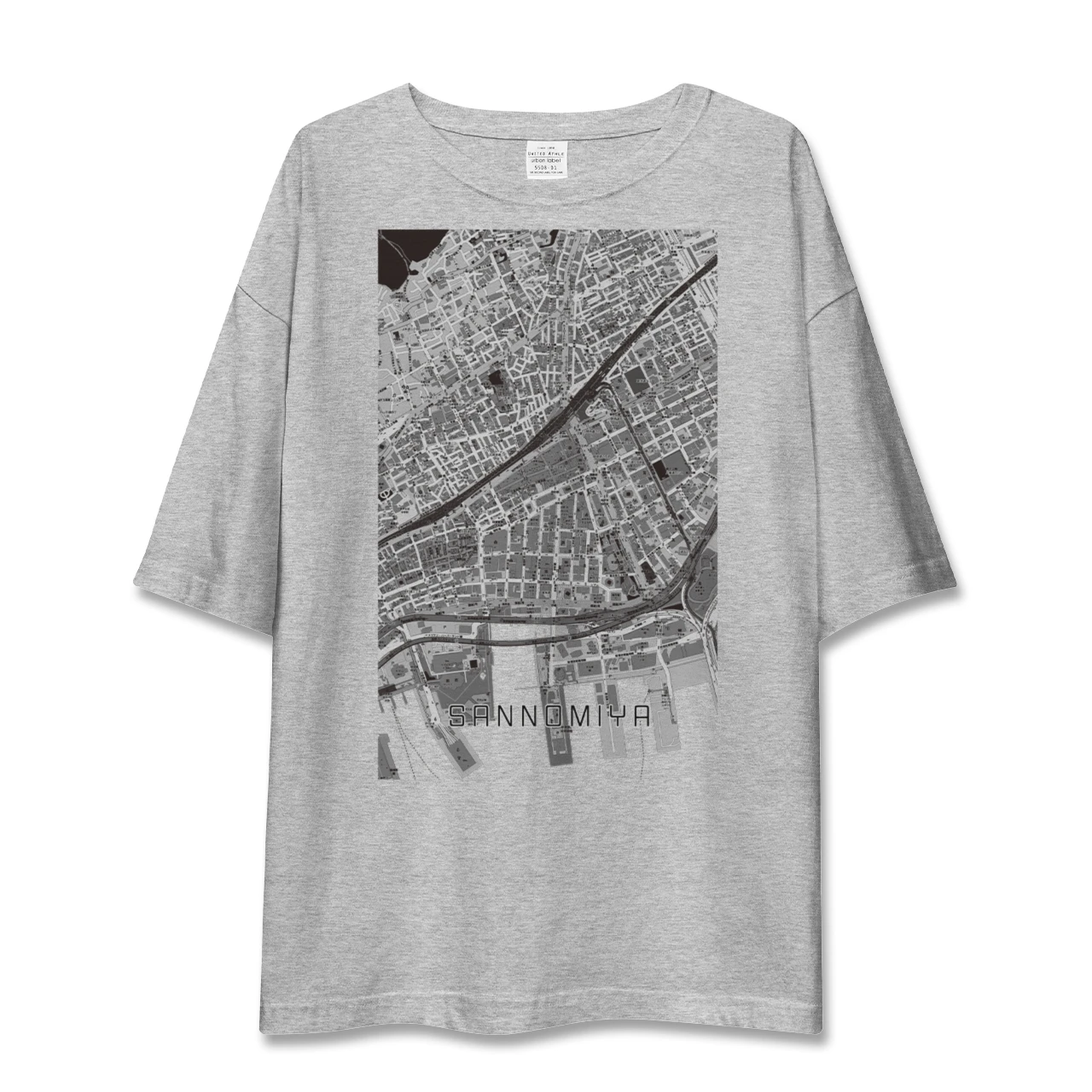 【三宮(兵庫県)】地図柄ビッグシルエットTシャツ
