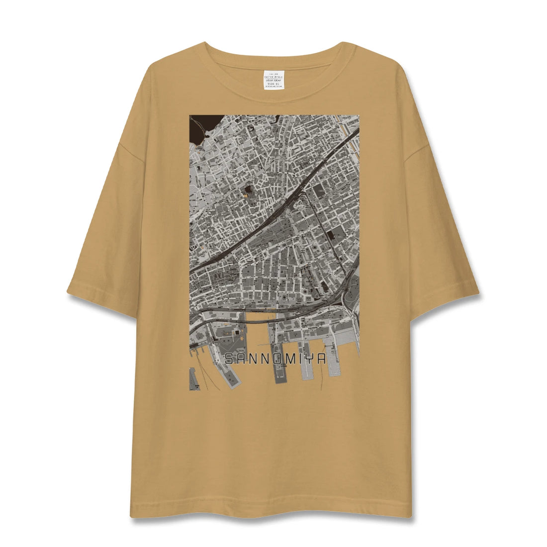 【三宮(兵庫県)】地図柄ビッグシルエットTシャツ
