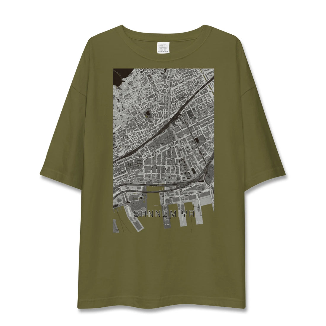 【三宮(兵庫県)】地図柄ビッグシルエットTシャツ