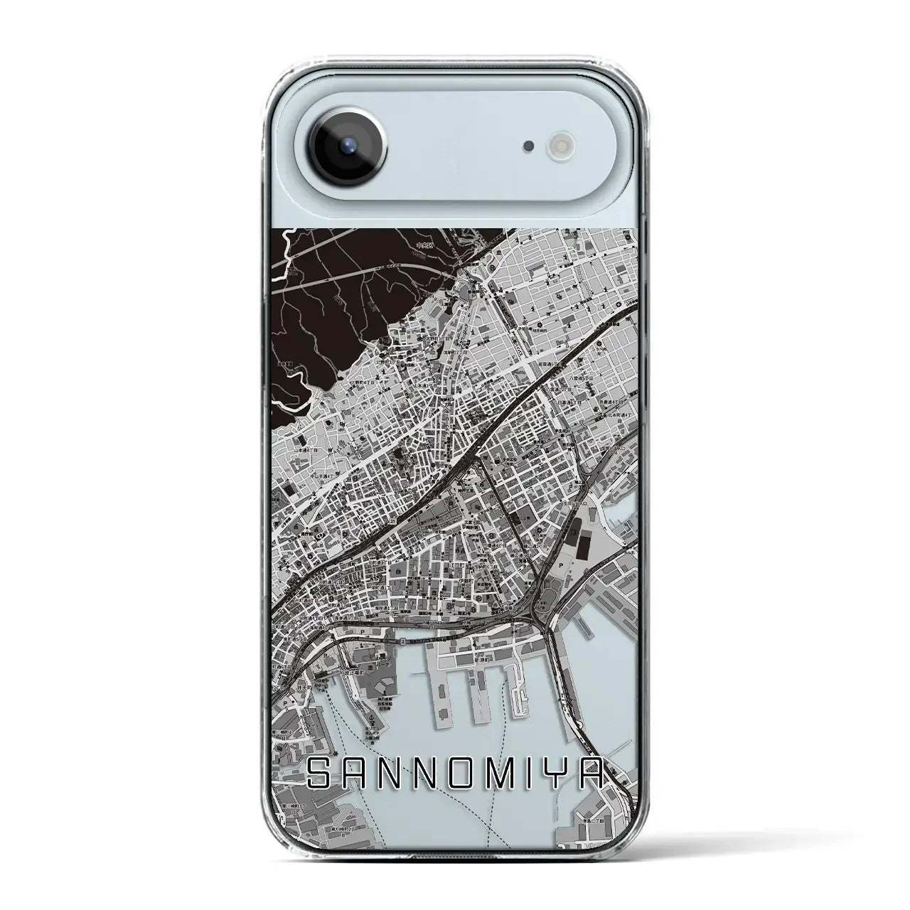 【三宮(兵庫県)】地図柄iPhoneケース(クリアタイプ)
