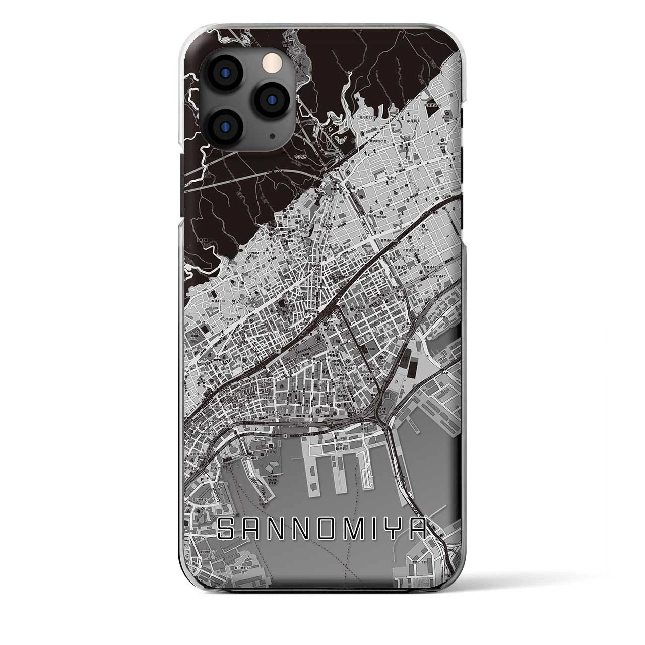 【三宮(兵庫県)】地図柄iPhoneケース(クリアタイプ)