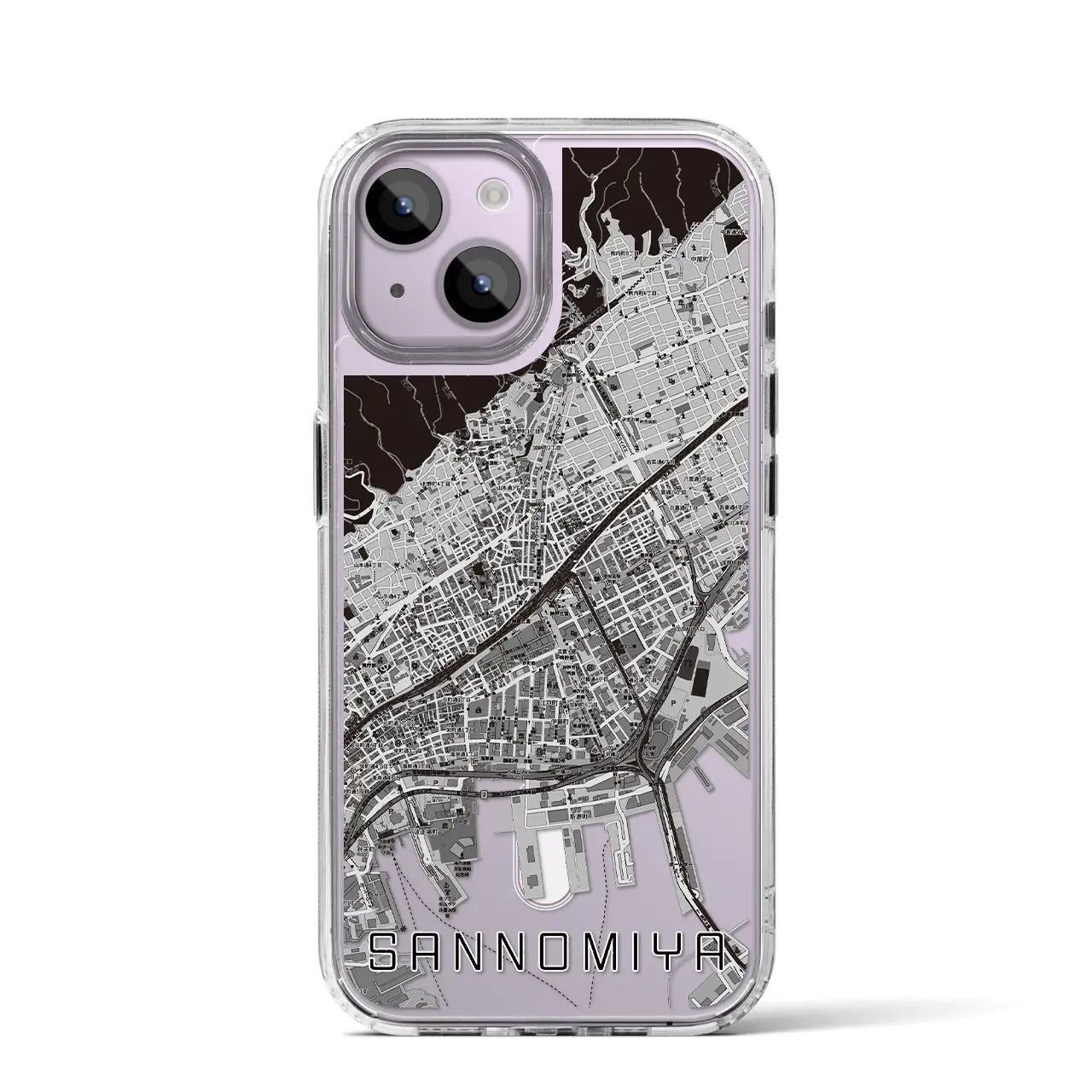 【三宮(兵庫県)】地図柄iPhoneケース(MagSafeタイプ)