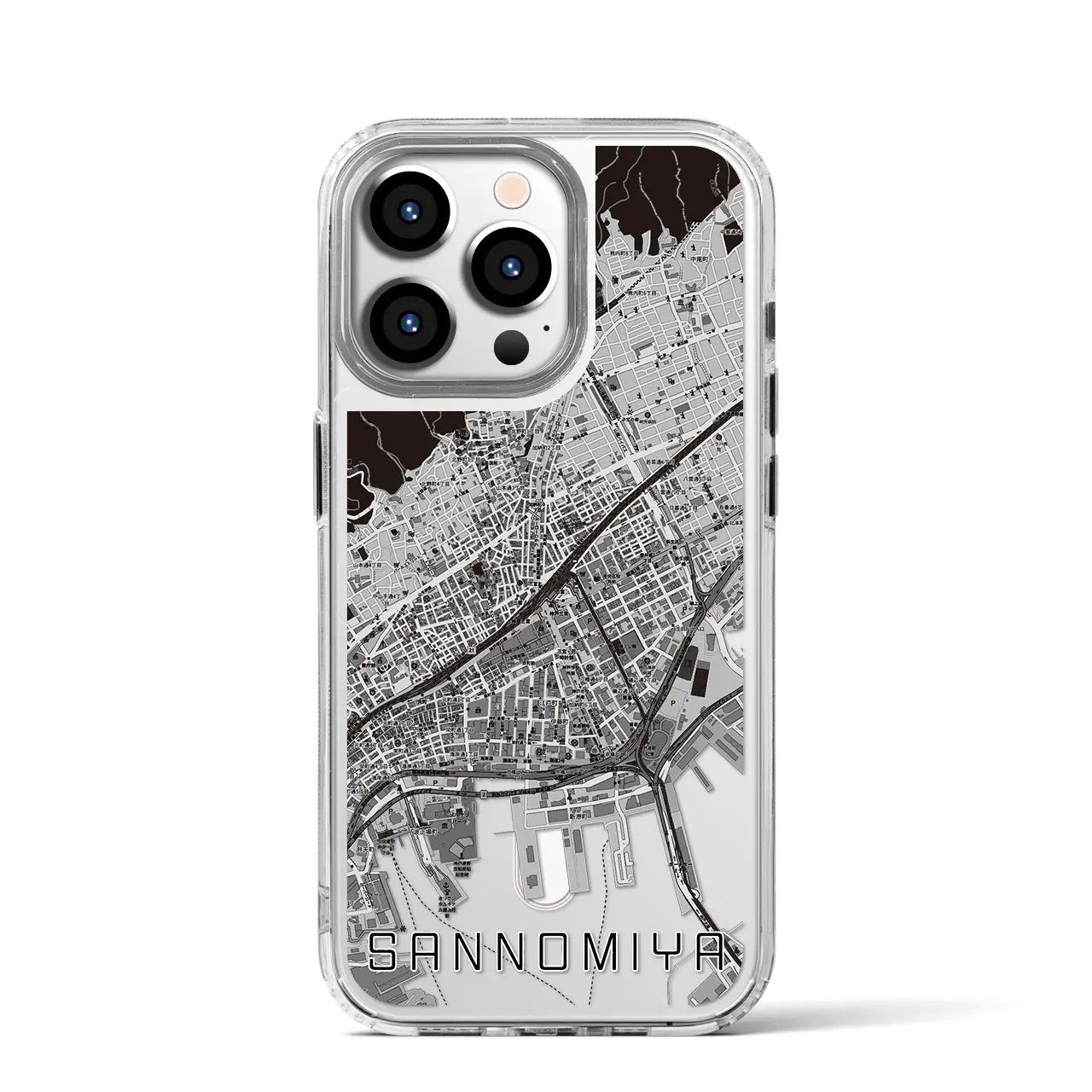 【三宮(兵庫県)】地図柄iPhoneケース(MagSafeタイプ)