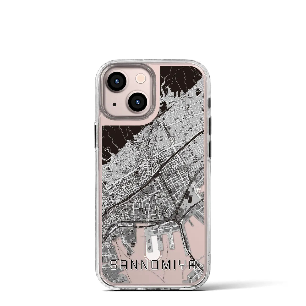 【三宮(兵庫県)】地図柄iPhoneケース(MagSafeタイプ)