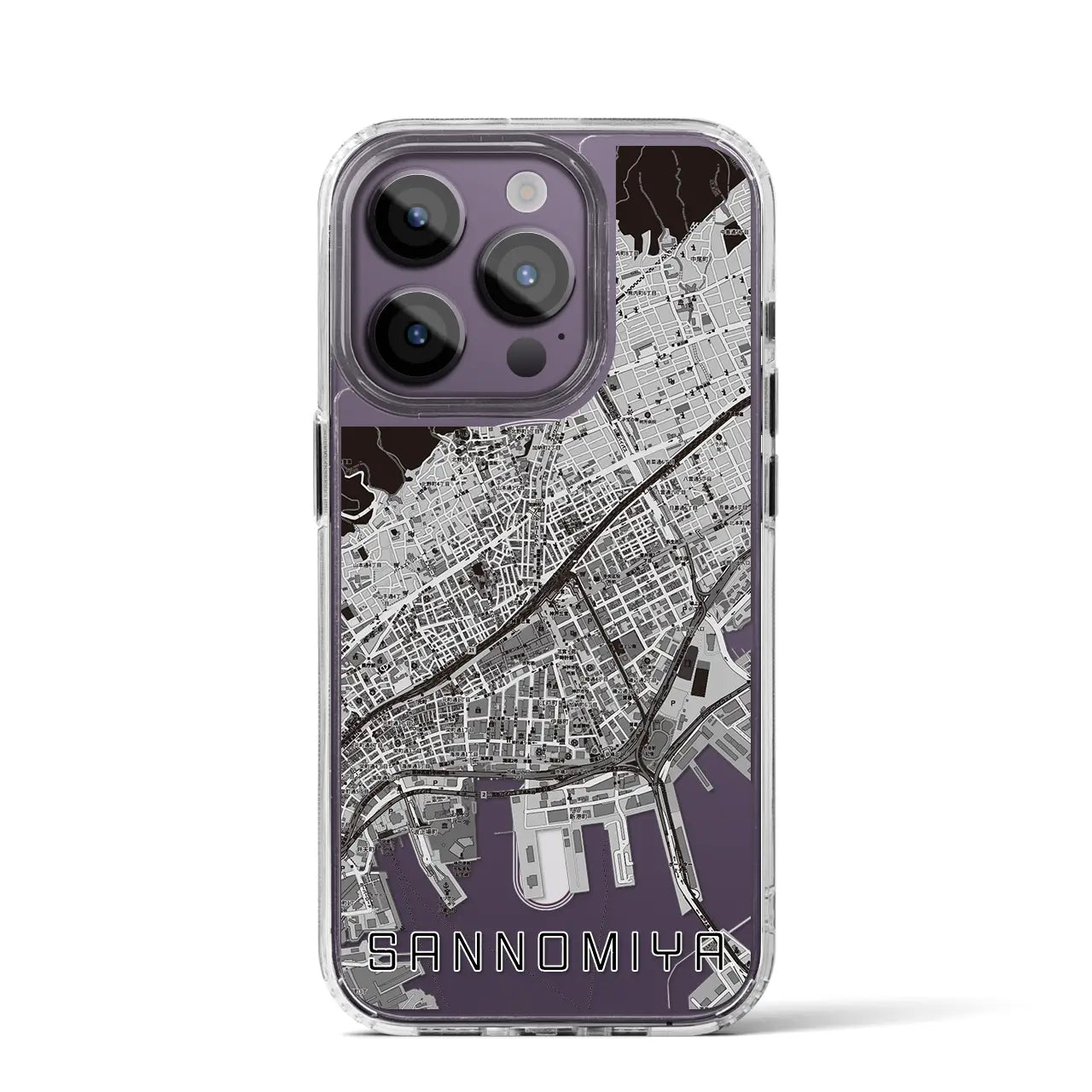 【三宮(兵庫県)】地図柄iPhoneケース(MagSafeタイプ)