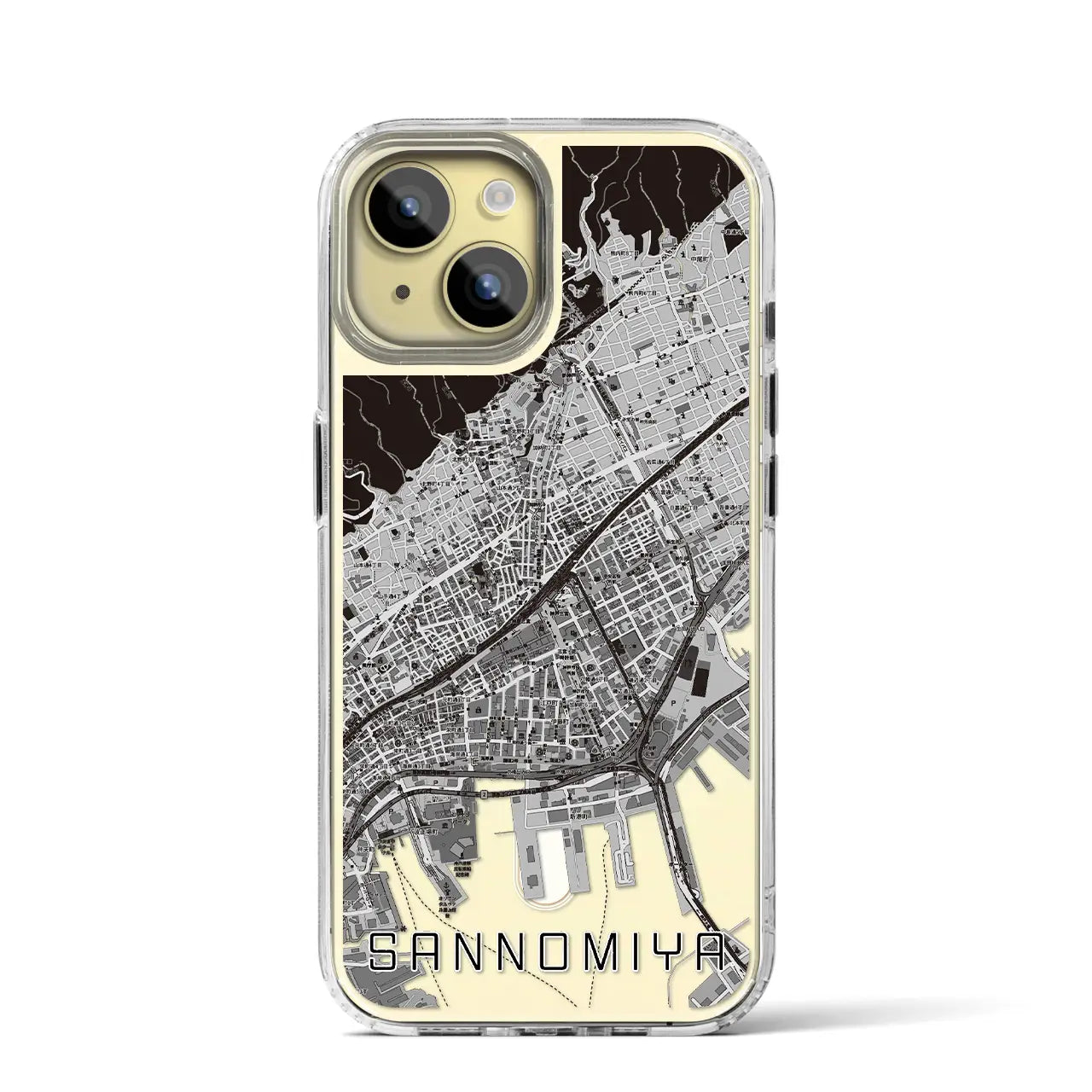 【三宮(兵庫県)】地図柄iPhoneケース(MagSafeタイプ)