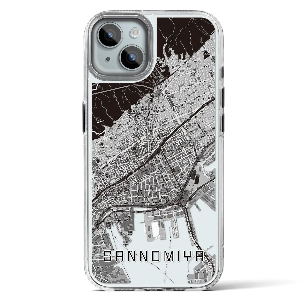 【三宮(兵庫県)】地図柄iPhoneケース(MagSafeタイプ)