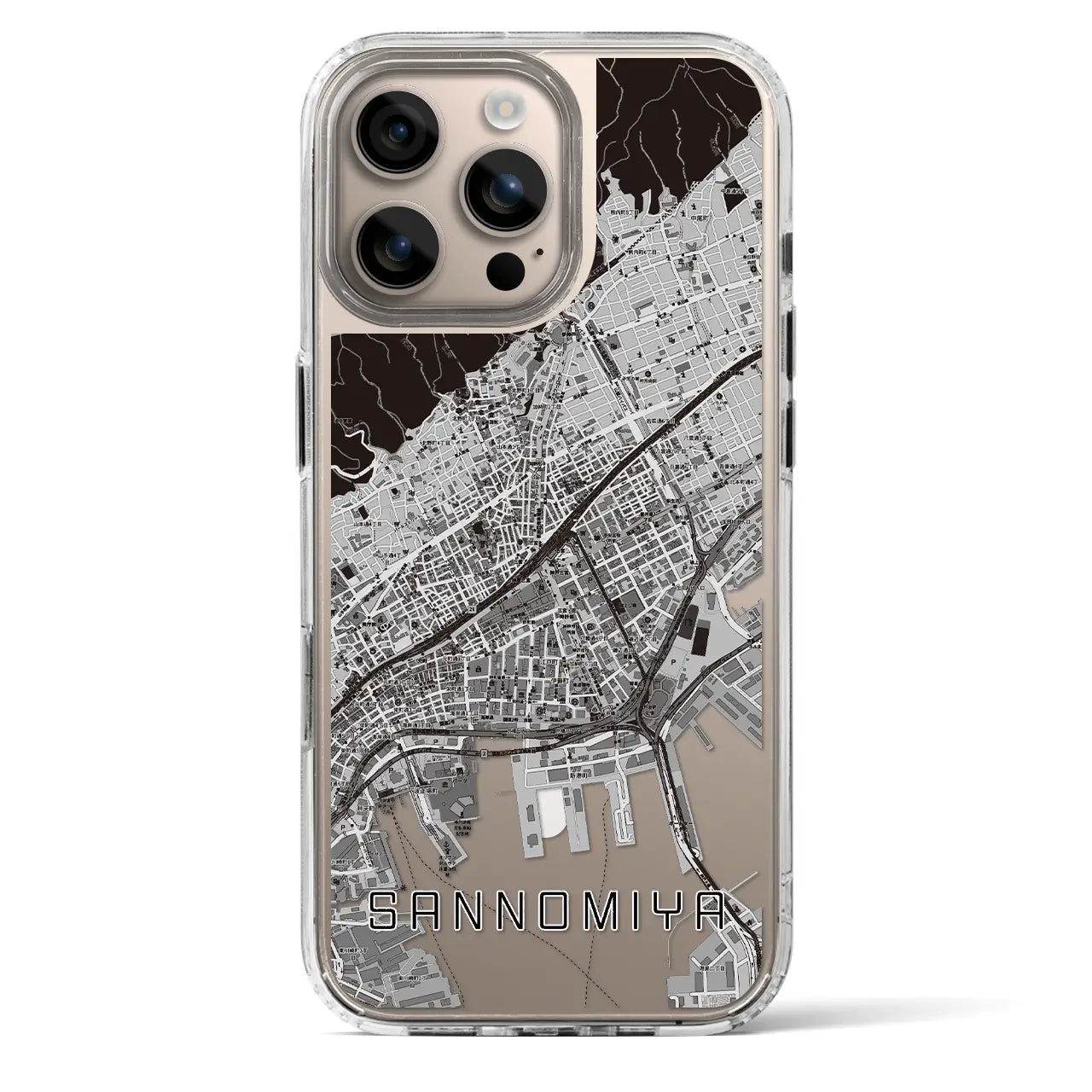 【三宮(兵庫県)】地図柄iPhoneケース(MagSafeタイプ)