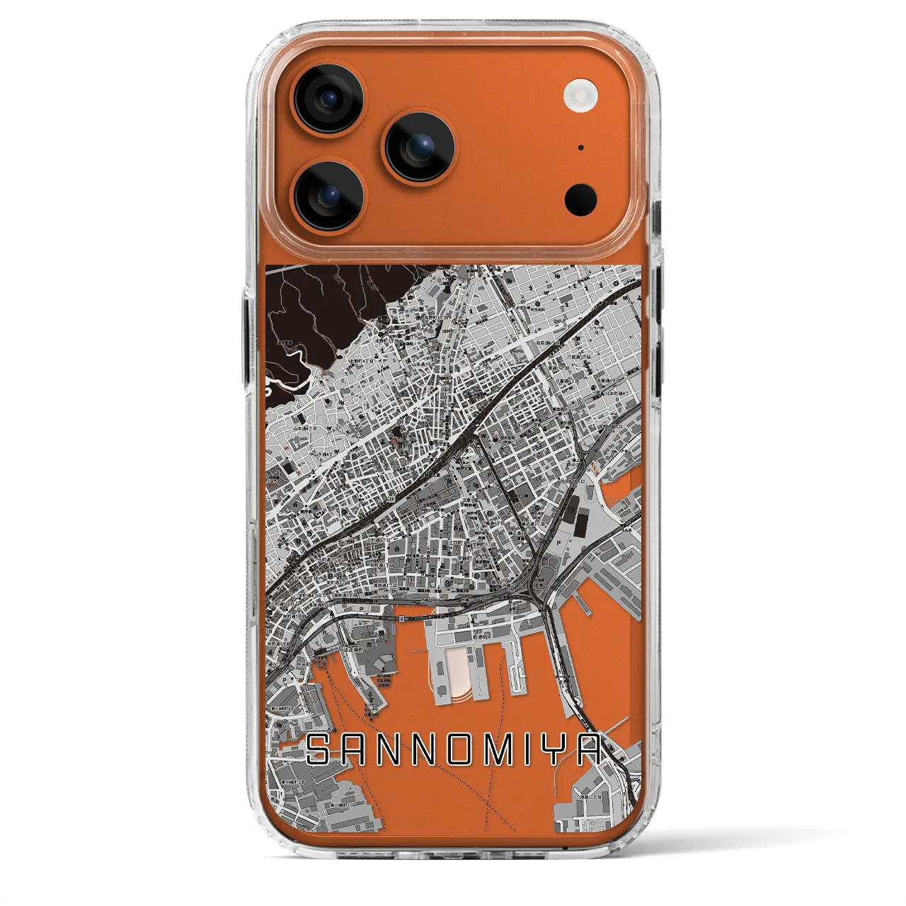 【三宮(兵庫県)】地図柄iPhoneケース(MagSafeタイプ)