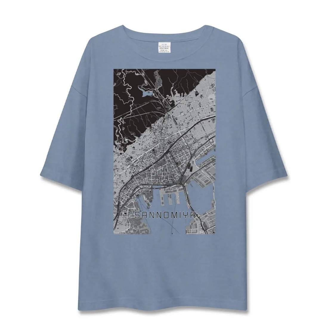 【三宮(兵庫県)】地図柄ビッグシルエットTシャツ