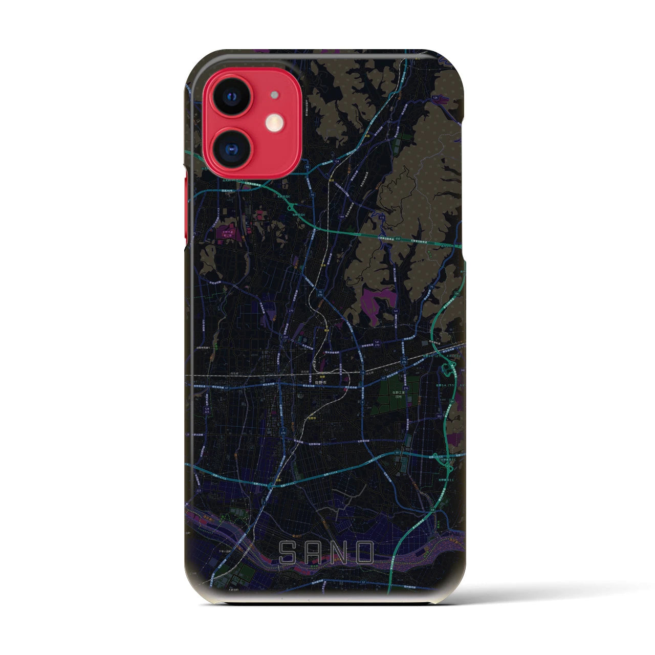 【佐野(栃木県)】地図柄iPhoneケース(バックカバータイプ)