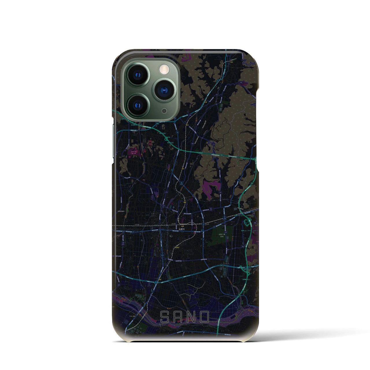 【佐野(栃木県)】地図柄iPhoneケース(バックカバータイプ)