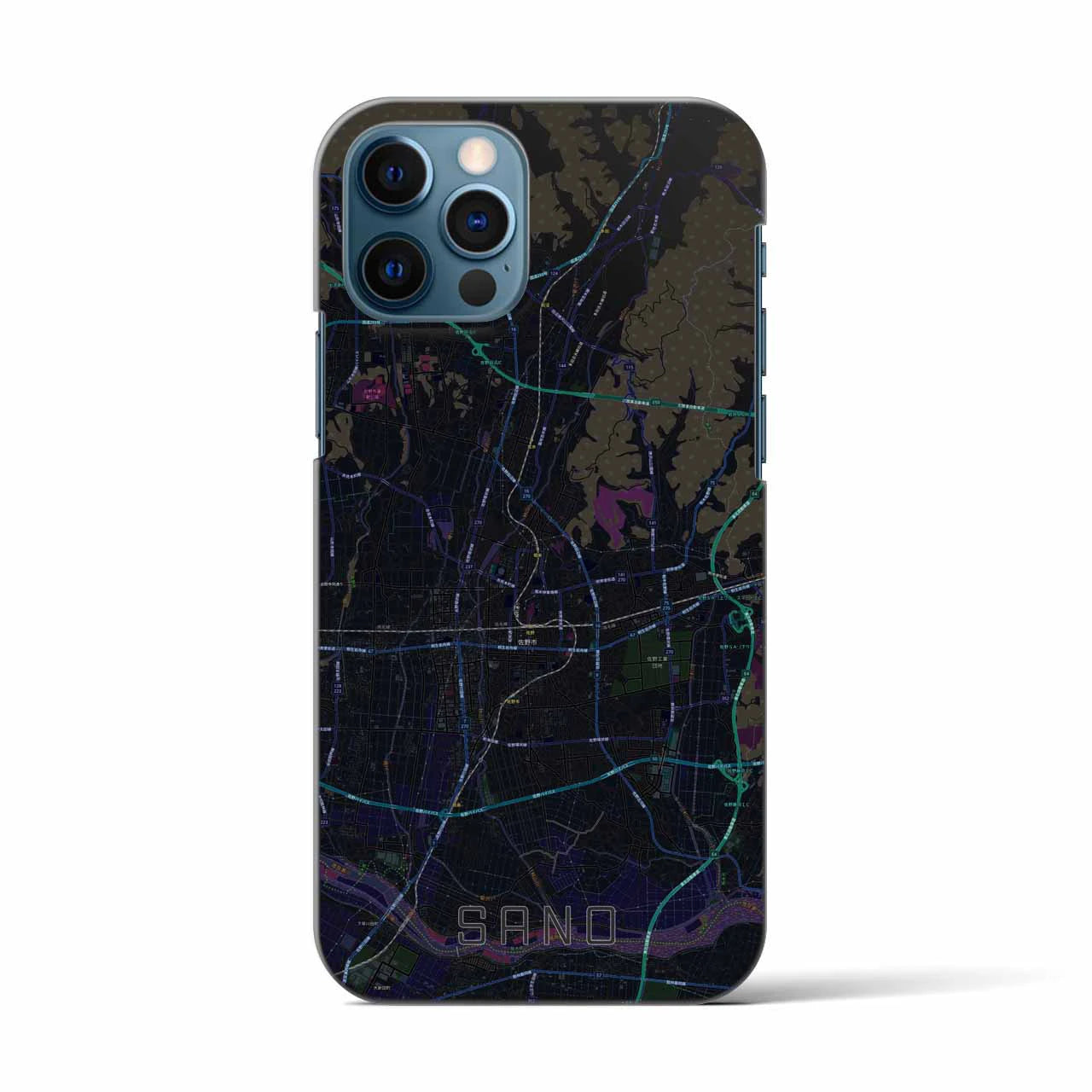 【佐野(栃木県)】地図柄iPhoneケース(バックカバータイプ)