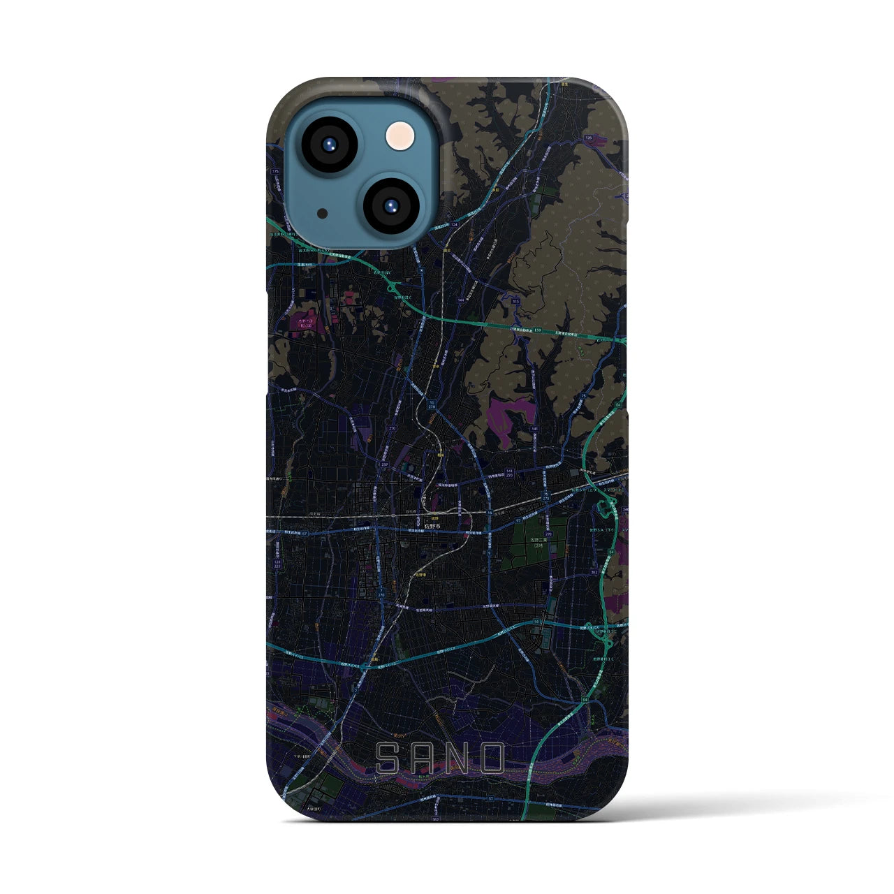 【佐野(栃木県)】地図柄iPhoneケース(バックカバータイプ)