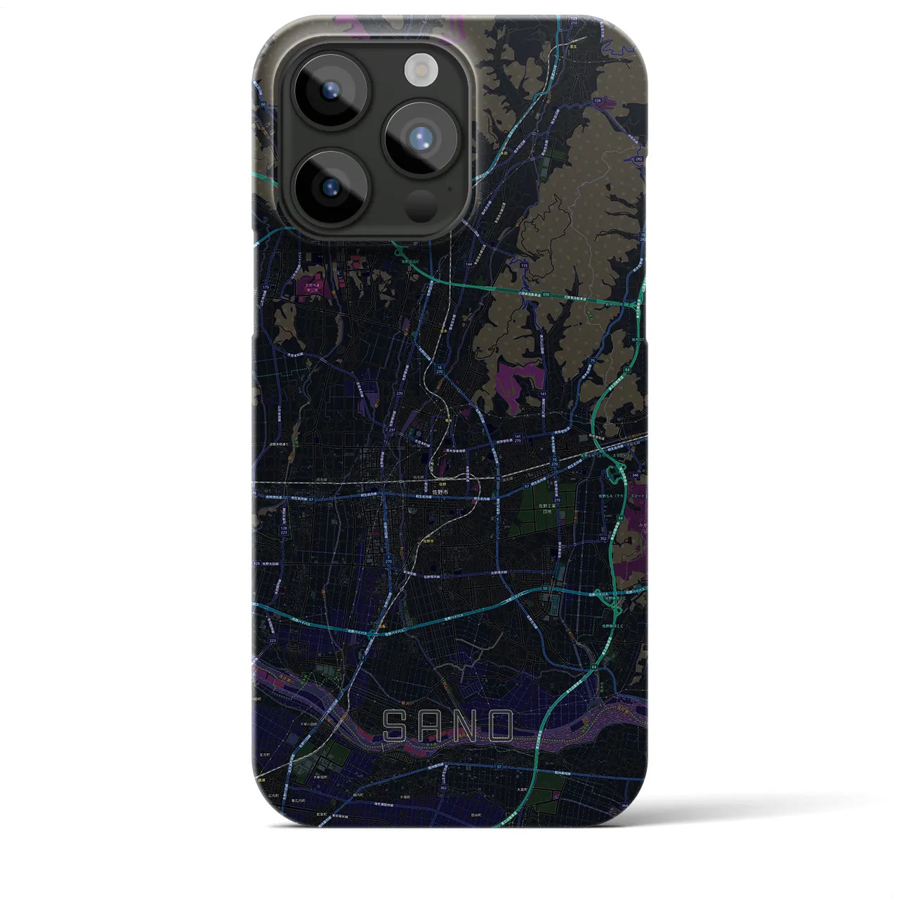 【佐野(栃木県)】地図柄iPhoneケース(バックカバータイプ)